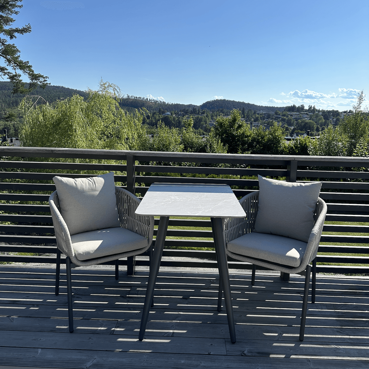 SISTE REST,  ALT SKAL UT. 2stk spisestoler, sort/beige